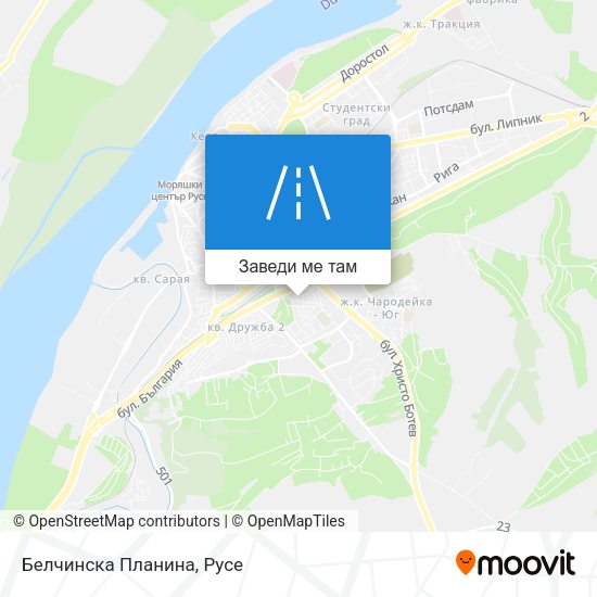 Белчинска Планина карта