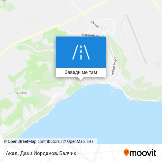 Акад. Даки Йорданов карта