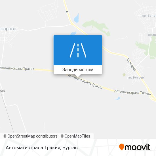 Автомагистрала Тракия карта