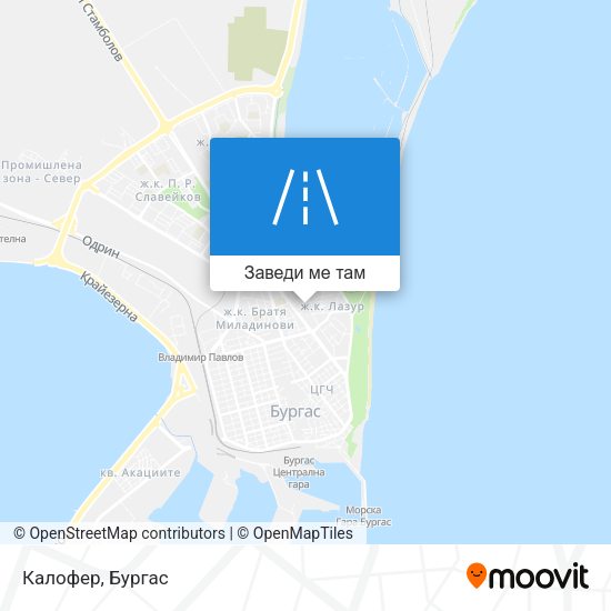 Калофер карта