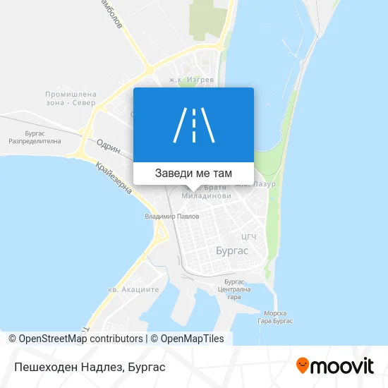 Пешeходен Надлез карта