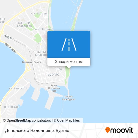 Дяволското Надолнище карта