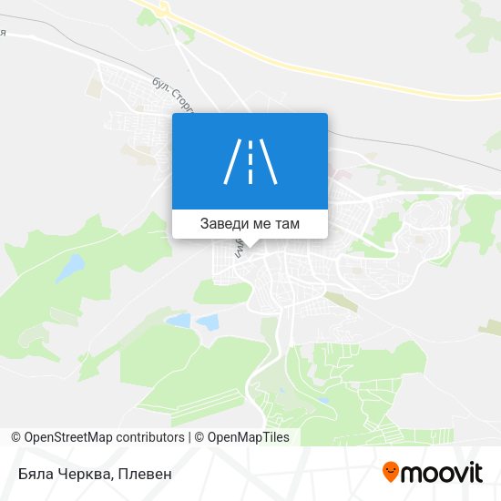 Бяла Черква карта