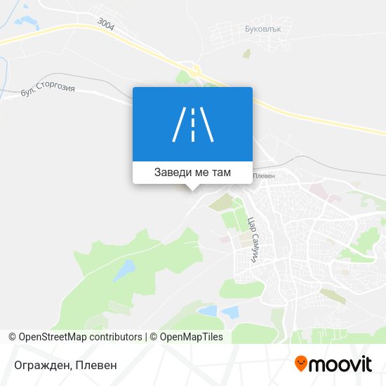 Огражден карта