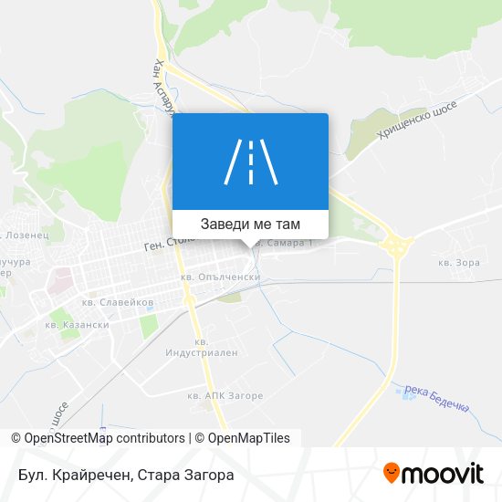 Бул. Крайречен карта