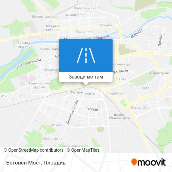 Бетонен Мост карта