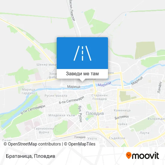 Братаница карта