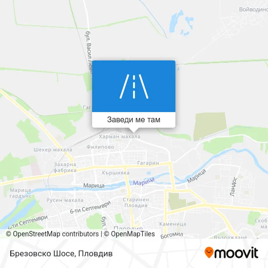 Брезовско Шосе карта