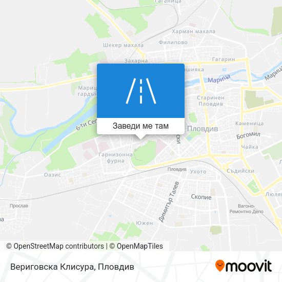 Вериговска Клисура карта