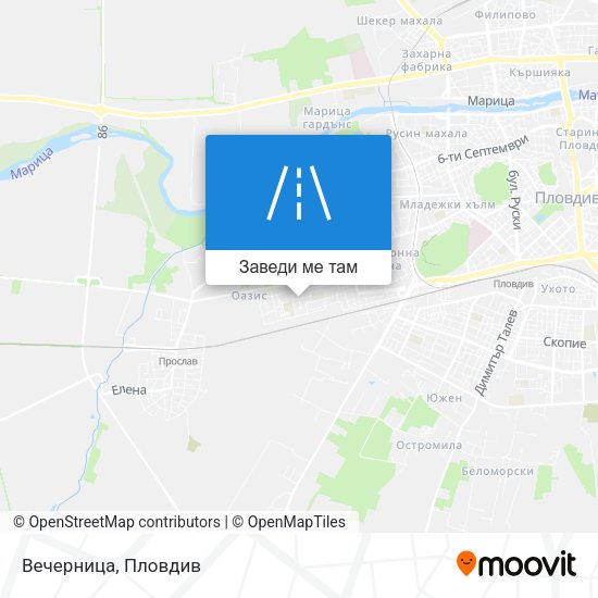 Вечерница карта
