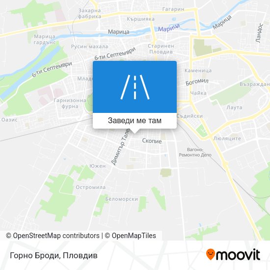 Горно Броди карта