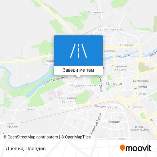 Днепър карта