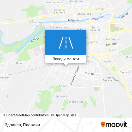 Здравец карта