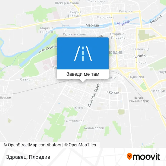 Здравец карта