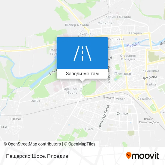 Пещерско Шосе карта