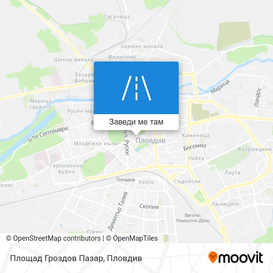 Площад Гроздов Пазар карта