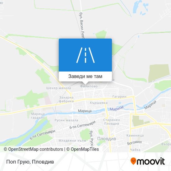 Поп Грую карта