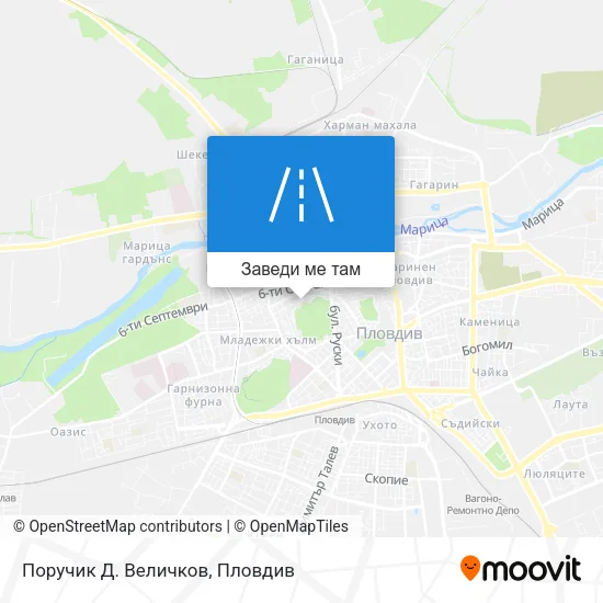 Поручик Д. Величков карта