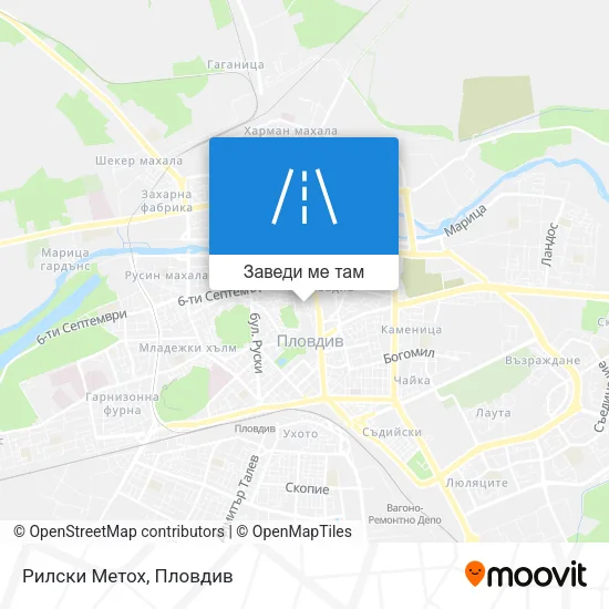 Рилски Метох карта