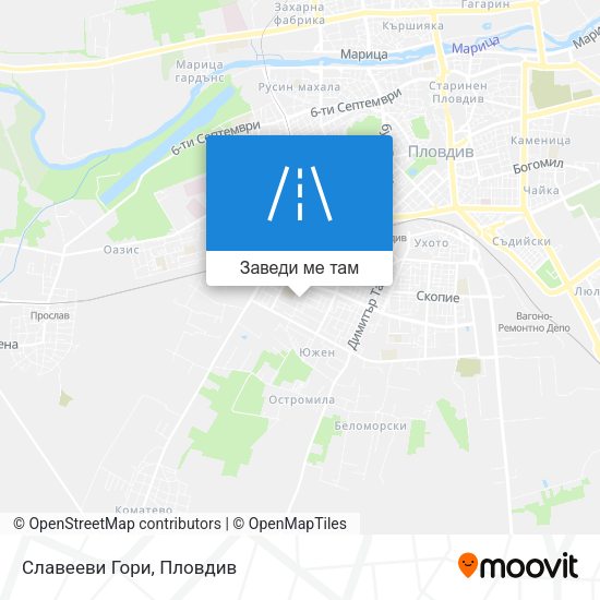 Славееви Гори карта