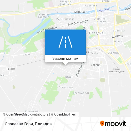 Славееви Гори карта