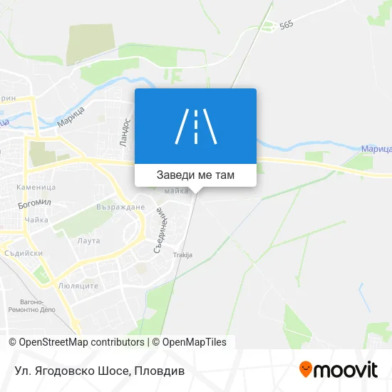 Ул. Ягодовско Шосе карта