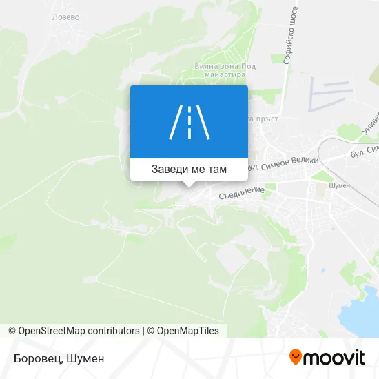 Боровец карта