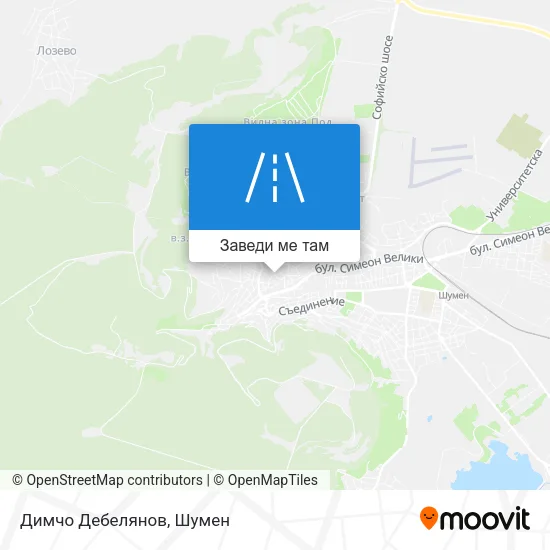 Димчо Дебелянов карта