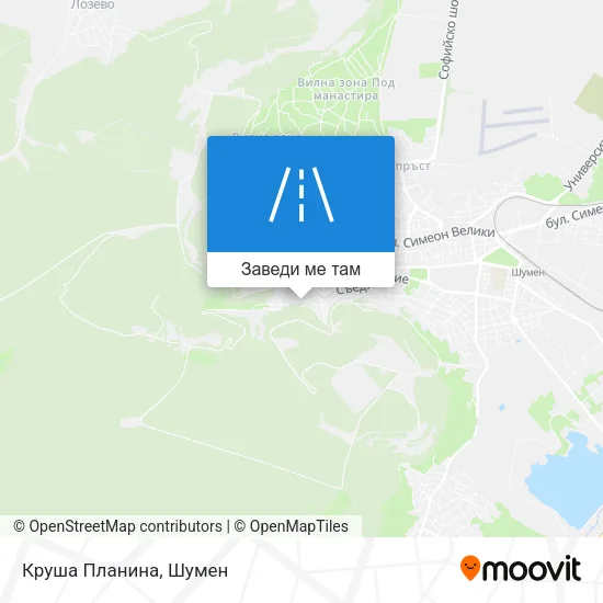 Круша Планина карта