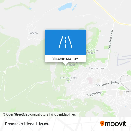 Лозевско Шосе карта