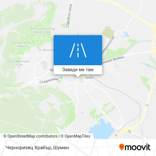 Черноризец Храбър карта