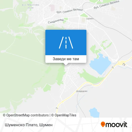Шуменско Плато карта