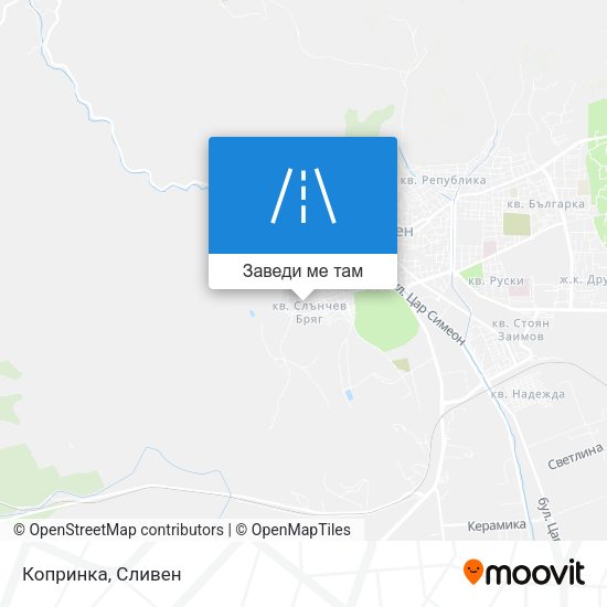 Копринка карта