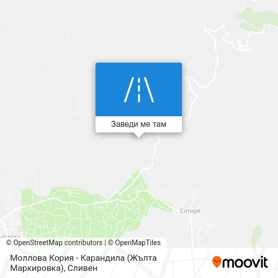 Моллова Кория - Карандила (Жълта Маркировка) карта