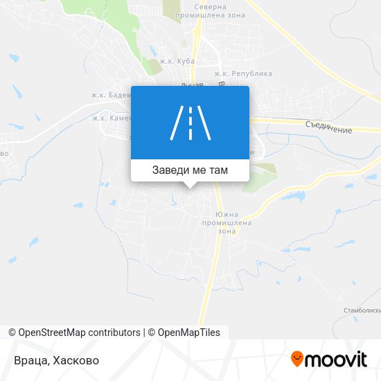 Враца карта