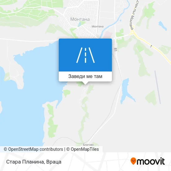 Стара Планина карта