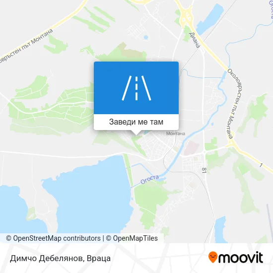 Димчо Дебелянов карта