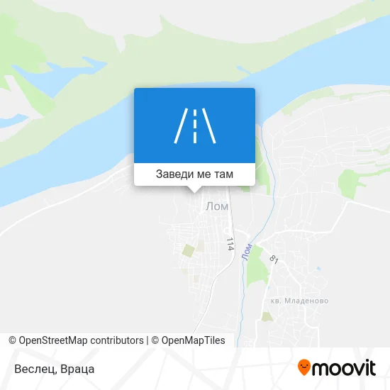 Веслец карта