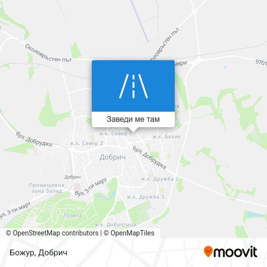 Божур карта