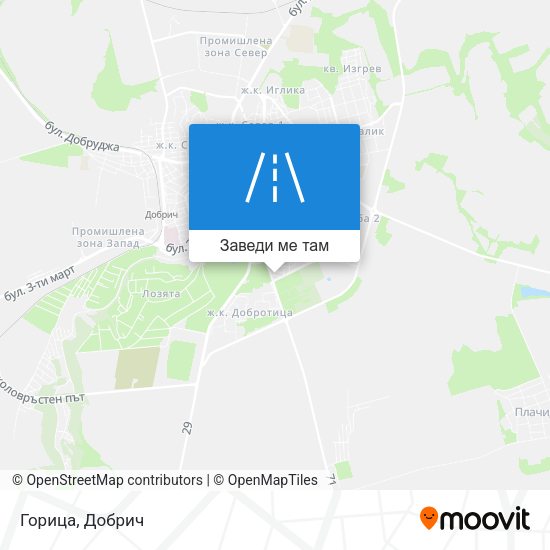 Горица карта