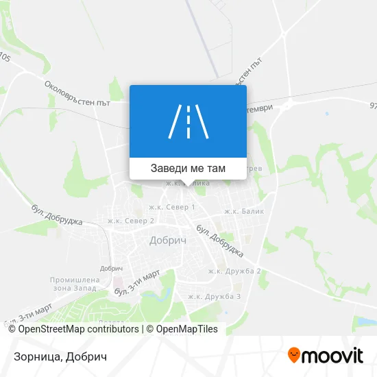 Зорница карта