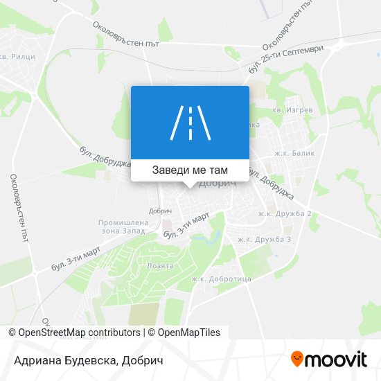 Адриана Будевска карта
