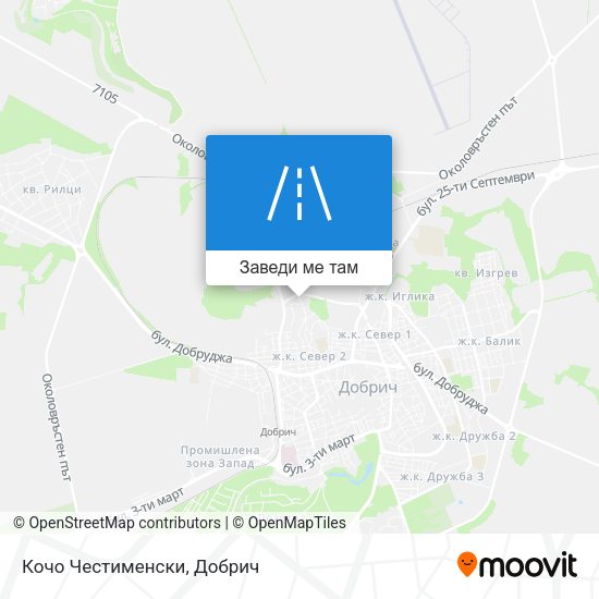 Кочо Честименски карта