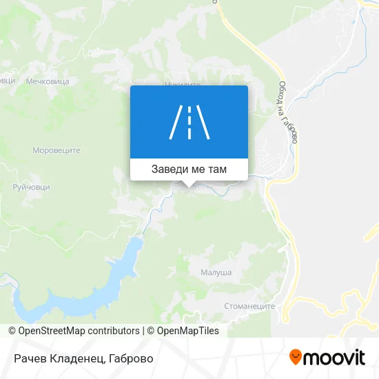Рачев Кладенец карта