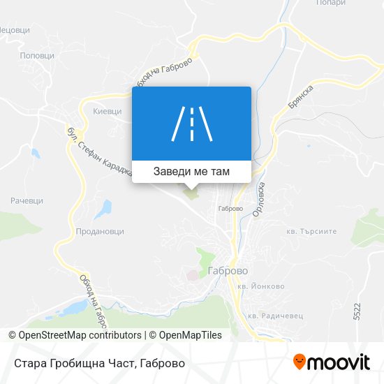 Стара Гробищна Част карта