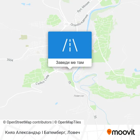 Княз Александър I Батемберг карта