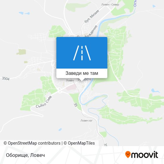 Оборище карта