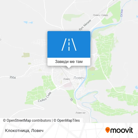 Клокотница карта