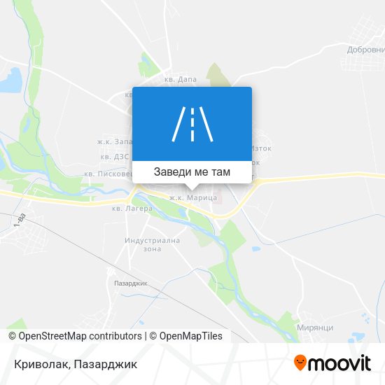 Криволак карта