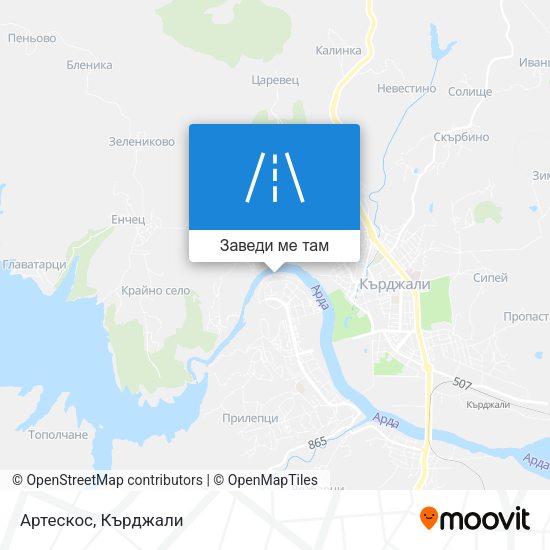 Артескос карта